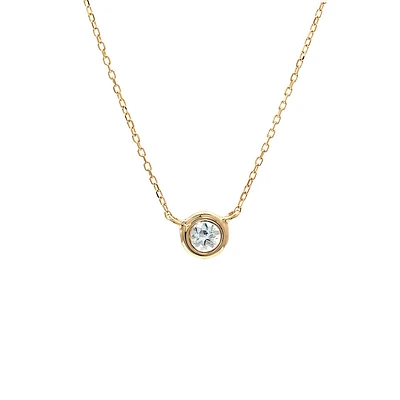 Birthstone Necklace - Yellow Gold