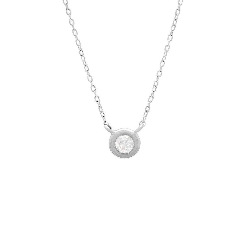 Bezel Diamond .09ct Necklace