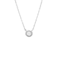 Bezel Diamond .09ct Necklace