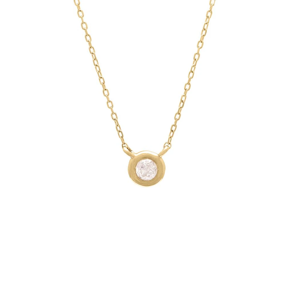 Bezel Diamond .09ct Necklace