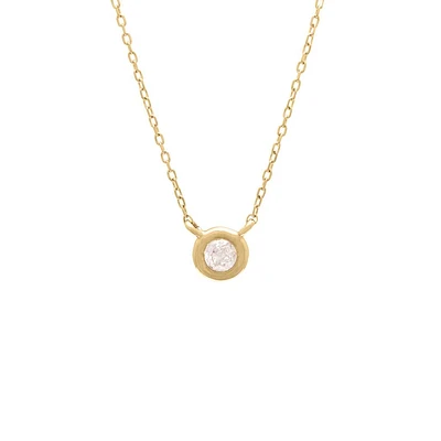 Bezel Diamond .09ct Necklace
