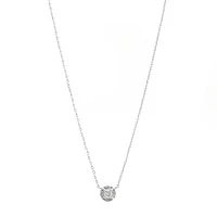 Diamond Halo .12CT Necklace