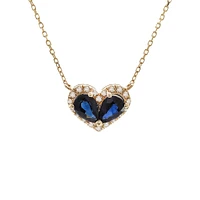 Pear Cut Heart Illusion Necklace