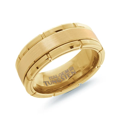 8MM Tungsten Yellow Ring