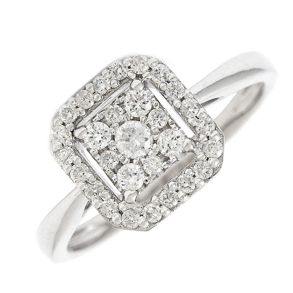 .35 Square Illusion Diamond Ring