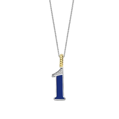 Number Necklace Lapis Blue