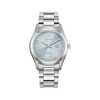 Carson 33MM Ice Blue/Diamonds
