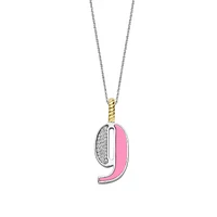 Number Necklace Pink
