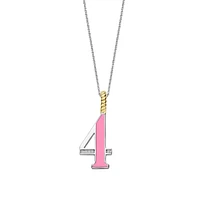 Number Necklace Pink
