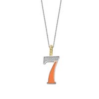Number Necklace Orange