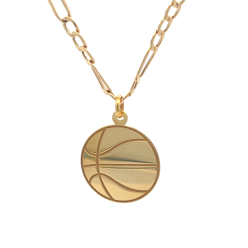 Basketball Pendant 14K