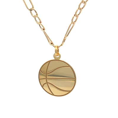 Basketball Pendant 14K