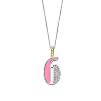 Number Necklace Pink