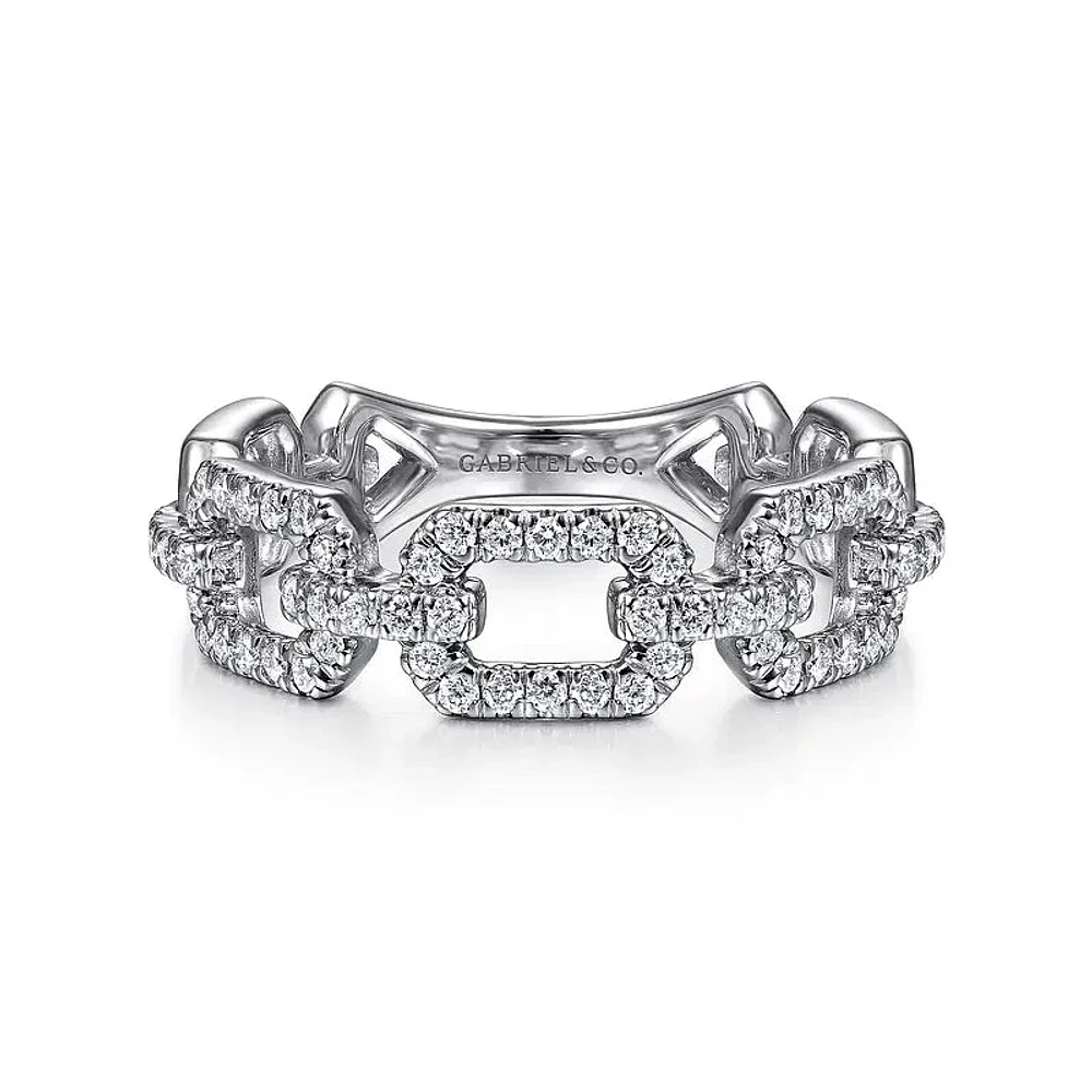 Diamonds Links Gold Ring