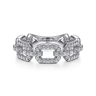 Diamonds Links Gold Ring