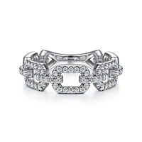 Diamonds Links Gold Ring