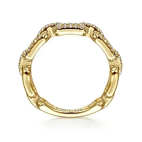 Diamonds Links Yellow Gold Ring