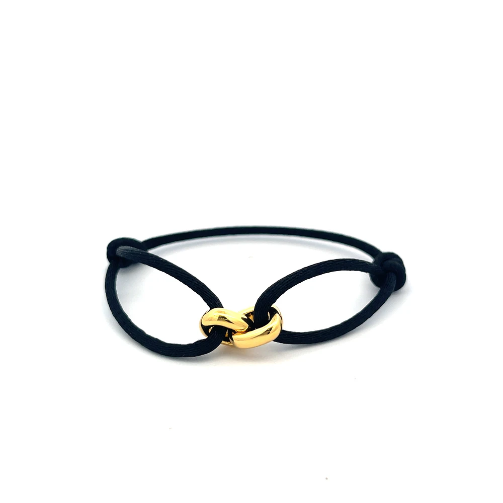 Connected Golden Links Cord Bracelet