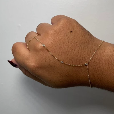 Diamond Three Stones Hand Chain