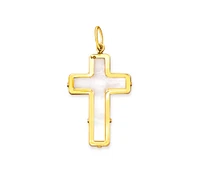 Mother Pearl Cross Pendant 14MM