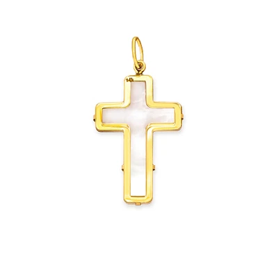 Mother Pearl Cross Pendant 12MM