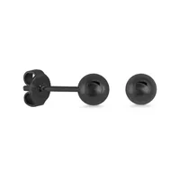 6MM Polished Steel Ball Stud Earrings