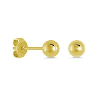 5MM Polished Steel Ball Stud Earrings