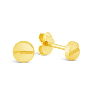 Screw Button 9MM Stud Earrings