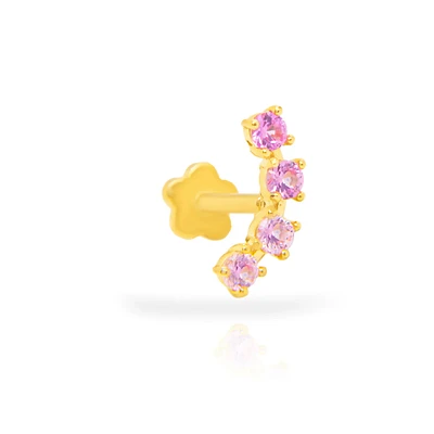 Pink Curve Cartilage Single Earring