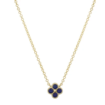 Clover Blue Sapphire Necklace