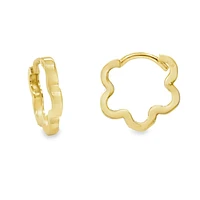 Flower Huggie Earrings