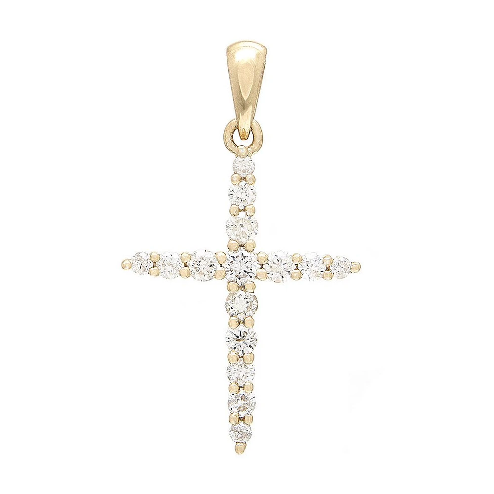 .25ct Diamond Cross 22MM Pendant