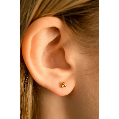 Mini Ball Triangle Stud Earrings