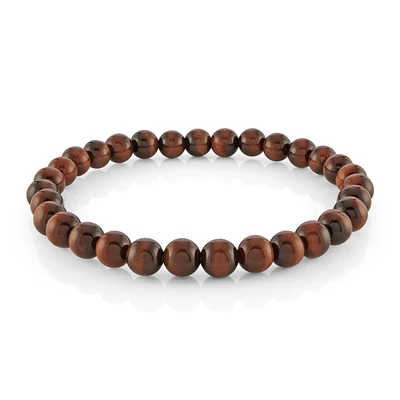 Red Tiger Eye 6MM Bead Bracelet