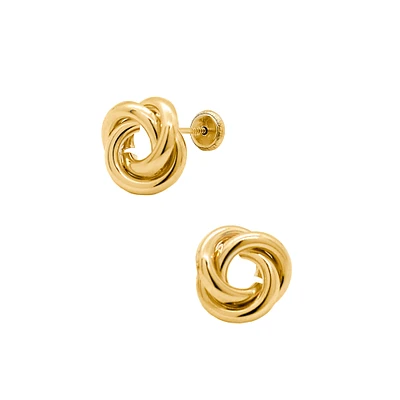 10MM Love Knot Stud Earrings