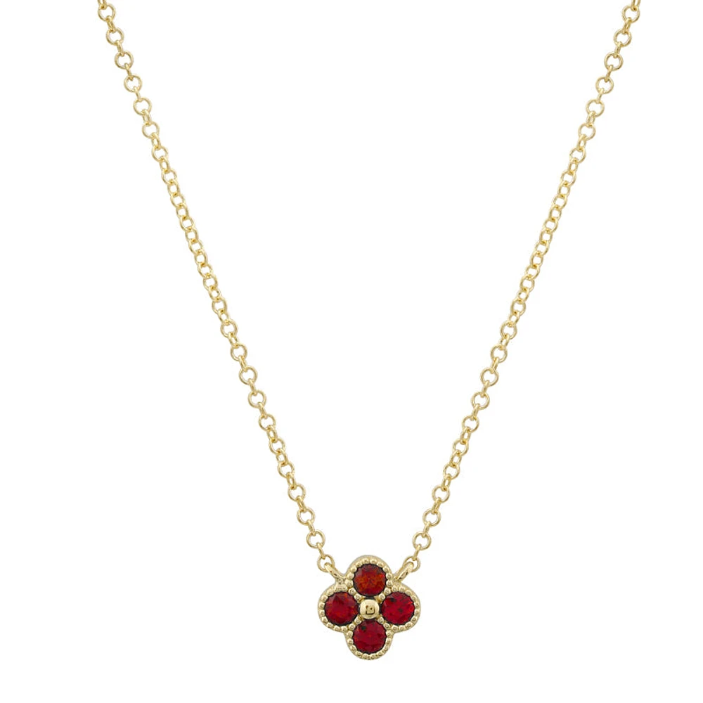 Clover Red Rubies Necklace