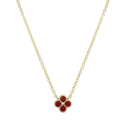 Clover Red Rubies Necklace