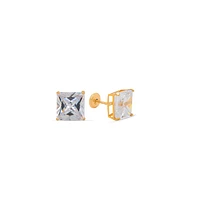 4MM Square CZ Stud Earrings