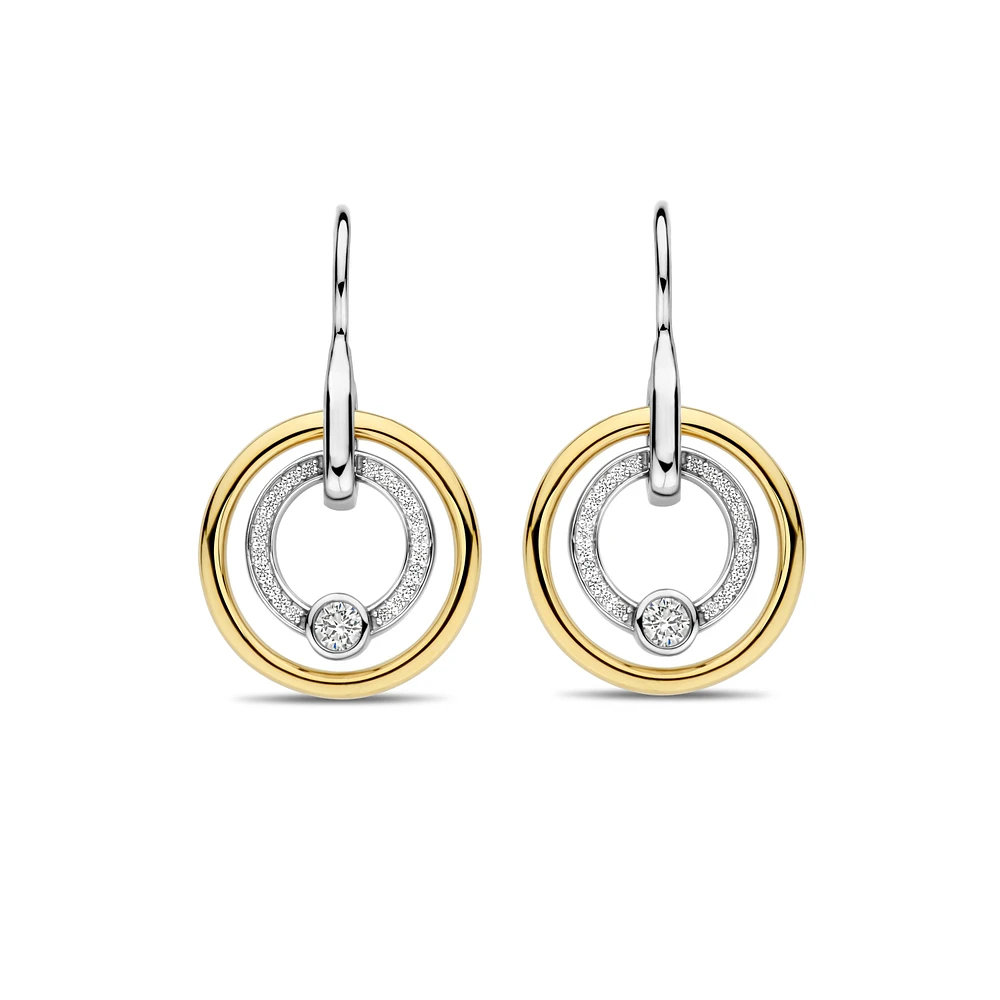 Shine Around Two Tone Earrings