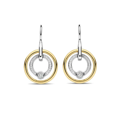 Shine Around Two Tone Earrings