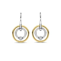 Shine Around Two Tone Earrings