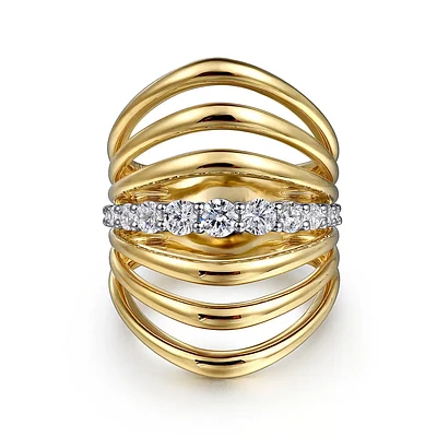 Hudson Two Tone Diamond Ring