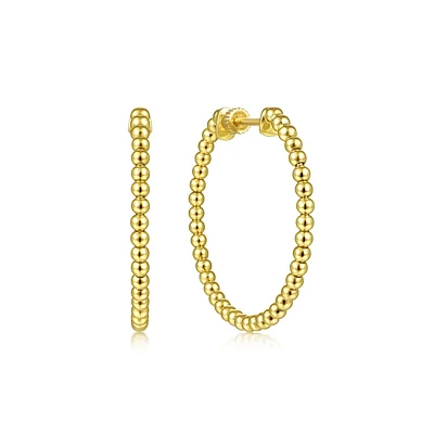 Bujukan Bead 30MM Hoop Earrings