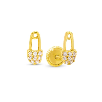 Safety Pin Stud Earrings