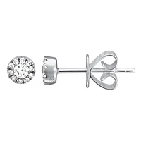 Halo .15ct Diamond Stud Earrings