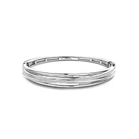 Entwined Sparkle Bangle Bracelet