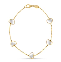 Heart Inlay Mother Pearl Bracelet