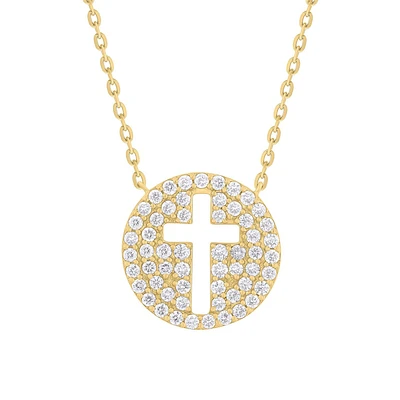 Cross Cutout Diamond Necklace