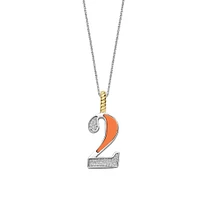 Number Necklace Orange