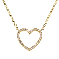 Open Heart .09CT Diamond Necklace